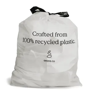 100% Recycled Plastic Trash Bags, Drawstring