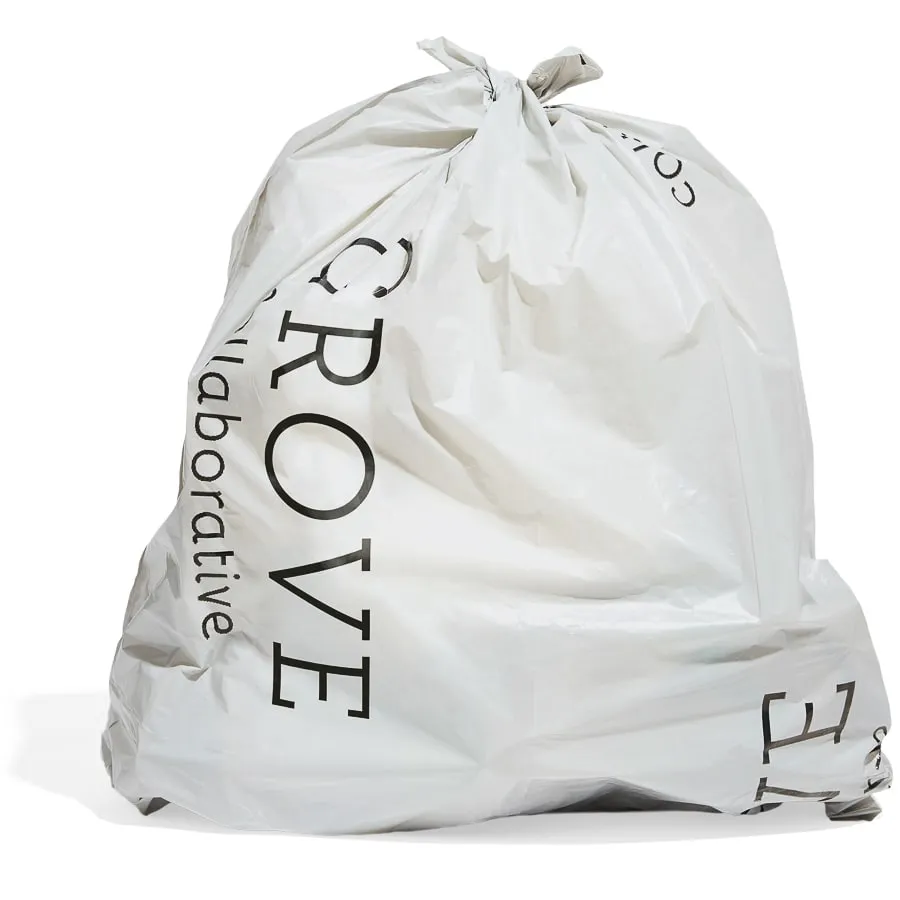 100% Recycled Plastic Trash Bags, Drawstring