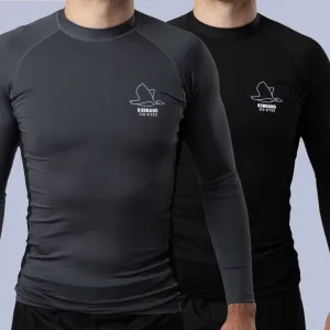 93brand Standard Issue L/S Rash Guard 2-PACK (Black, Smoke Grey)