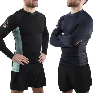 93brand Standard Issue L/S Rash Guard 2-PACK (Vintage Blue, Deep Green)