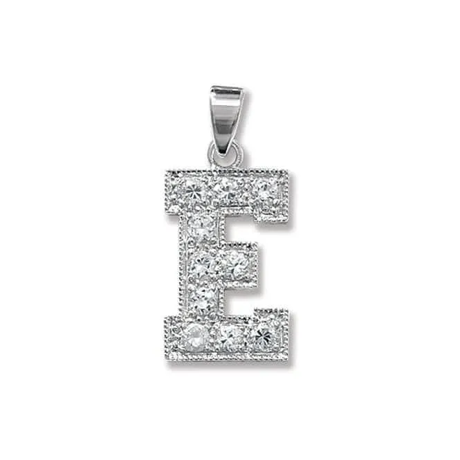 Acotis Silver Pendant Zirconia Set Initial G6126/E
