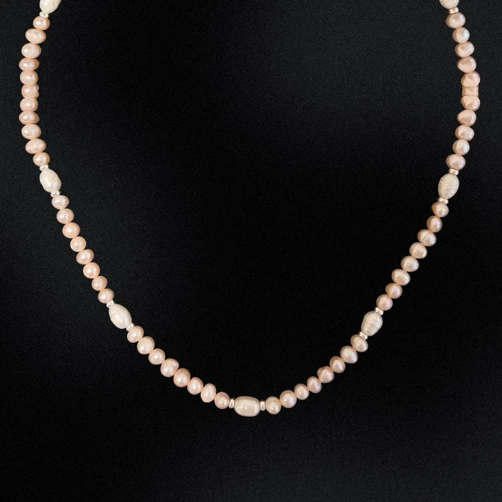 Apricot Freshwater Pearl Beaded Choker