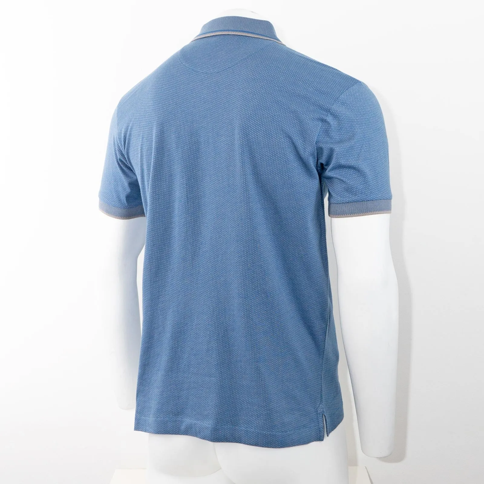 Austin Reed Men Cotton Light Blue Polo Shirts Short Sleeve Casual Jersey Tops