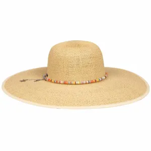 Bangkok Toyo Straw Beach Hat with Colorful Cord - Karen Keith Hats