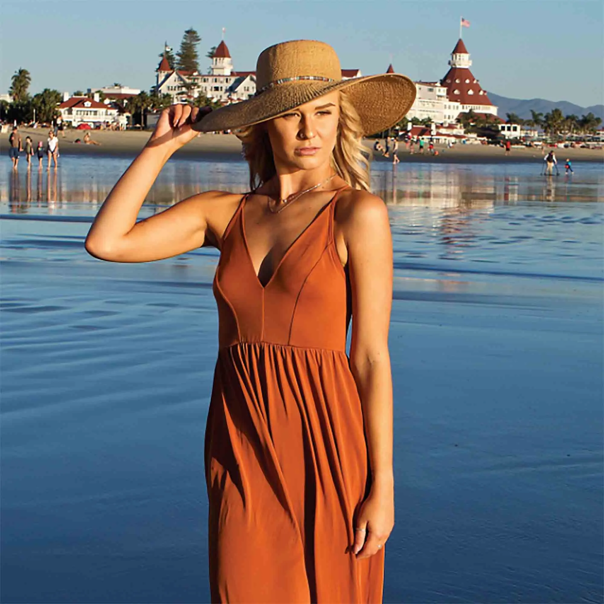 Bangkok Toyo Straw Beach Hat with Colorful Cord - Karen Keith Hats