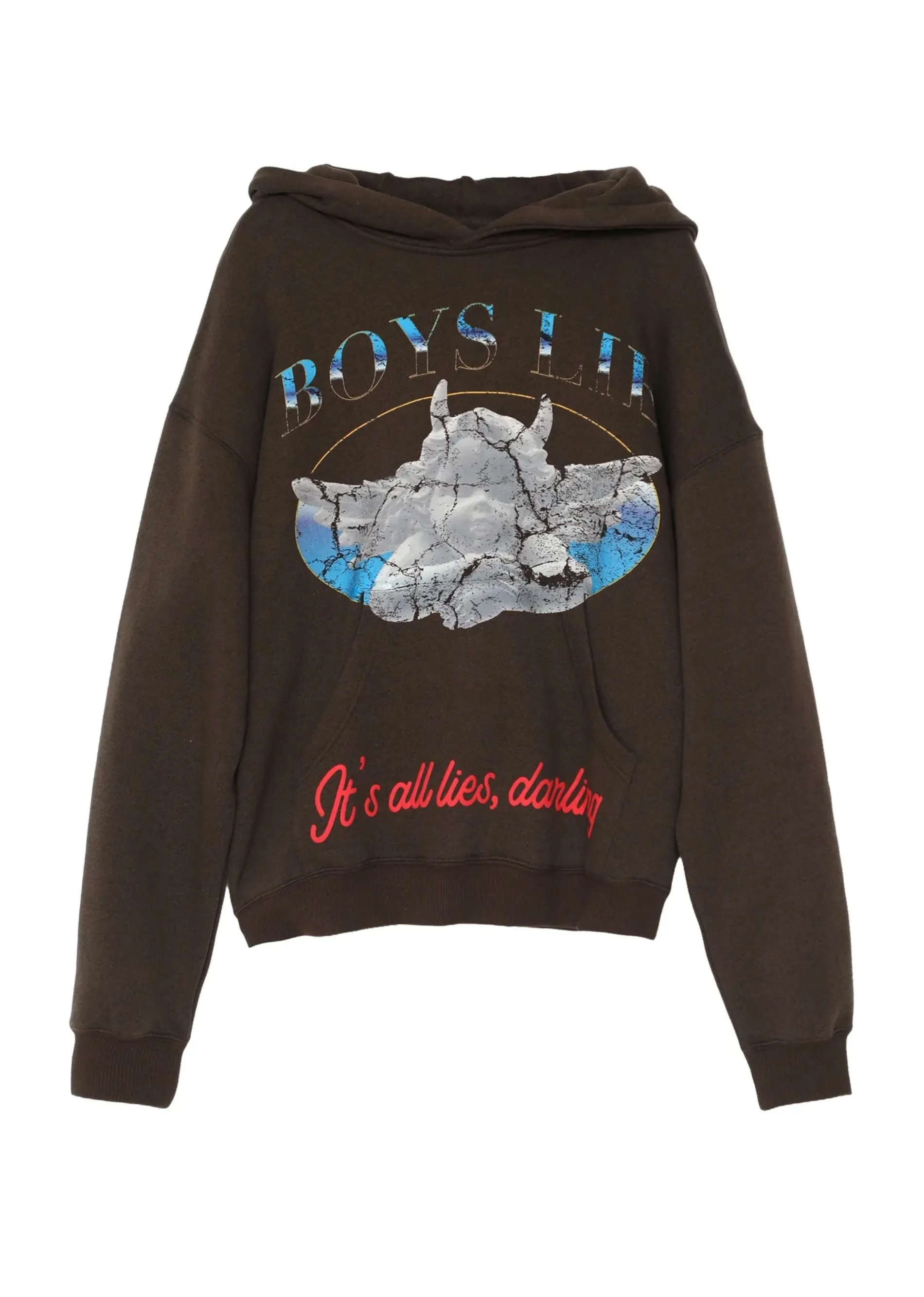 Boys Lie Here Lies Racer Hoodie ★ Brown