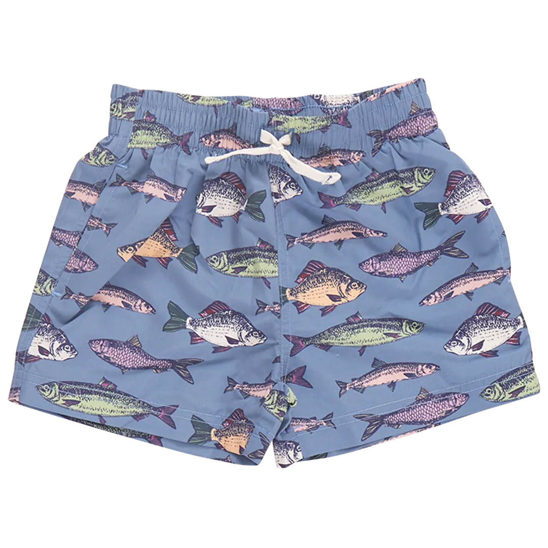 Boys Swim Trunk - Bluestone Multi Fishies