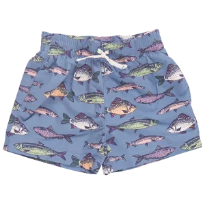 Boys Swim Trunk - Bluestone Multi Fishies