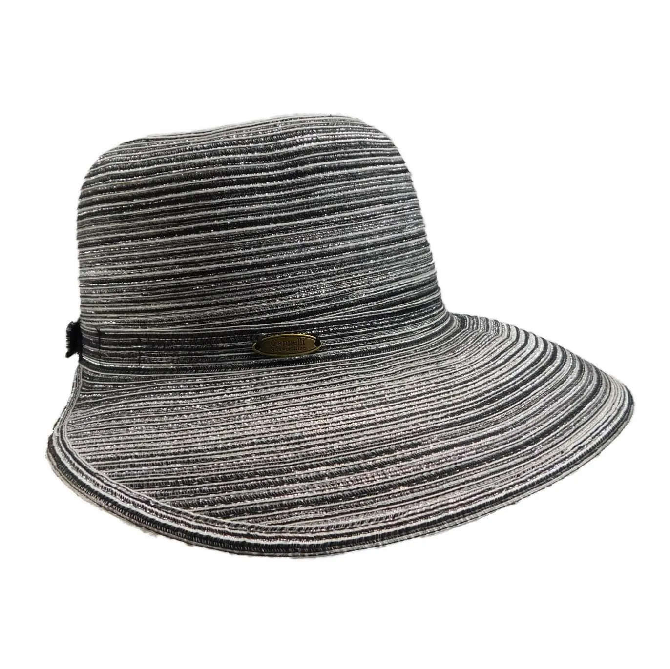 Cappelli Polybraid Facesaver Hat with Sea Shells and Pearl Band