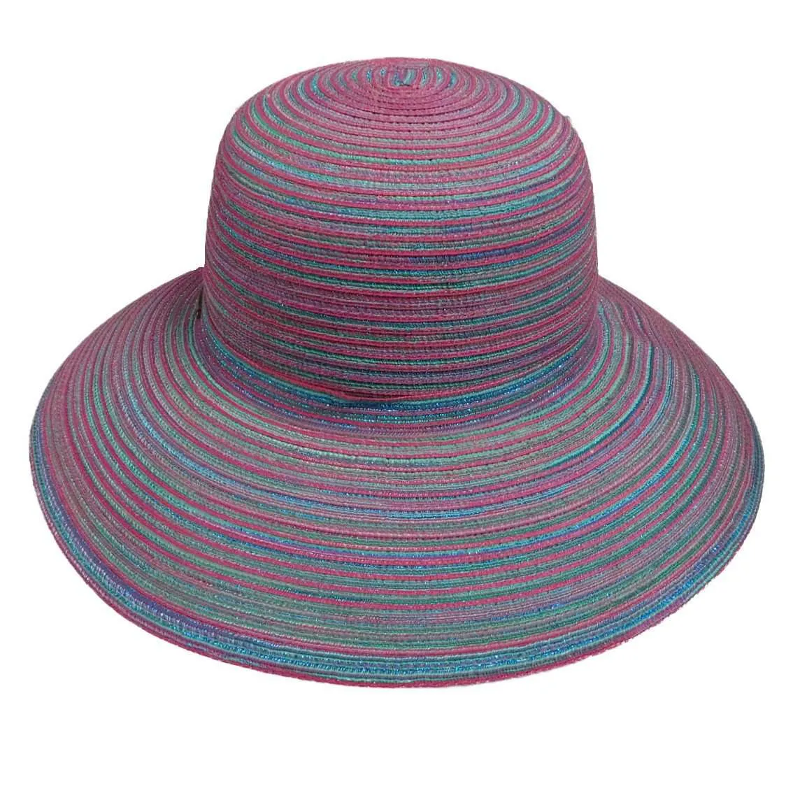 Cappelli Polybraid Facesaver Hat with Sea Shells and Pearl Band