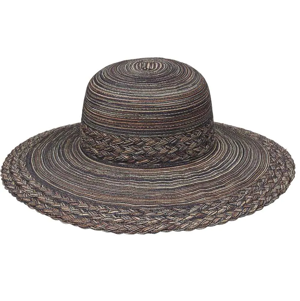 Criss Cross Braid Poly Straw Floppy Sun Hat - Karen Keith Hats