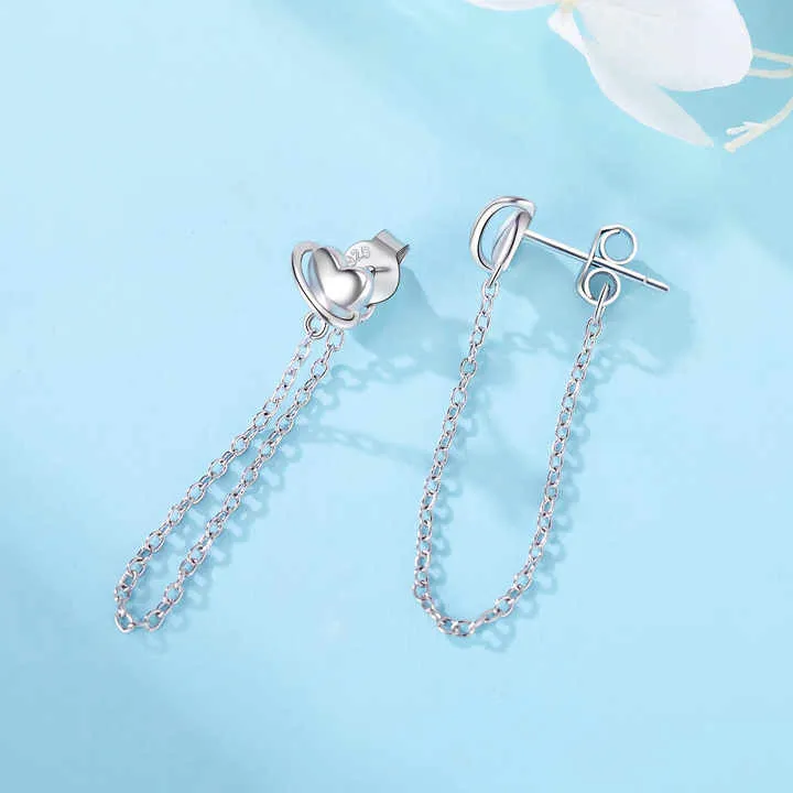 Cupid's Arrow Tassel Stud Earrings-أقراط أذن مرصعة