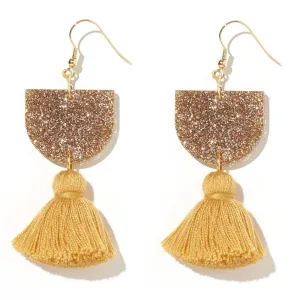 EMELDO DESIGN Annie Earring gold glitter and mustard