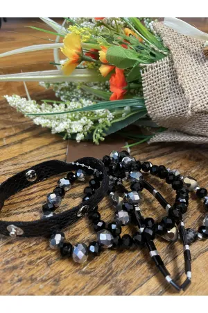 Emma Snakeskin Multi Beaded Bracelet