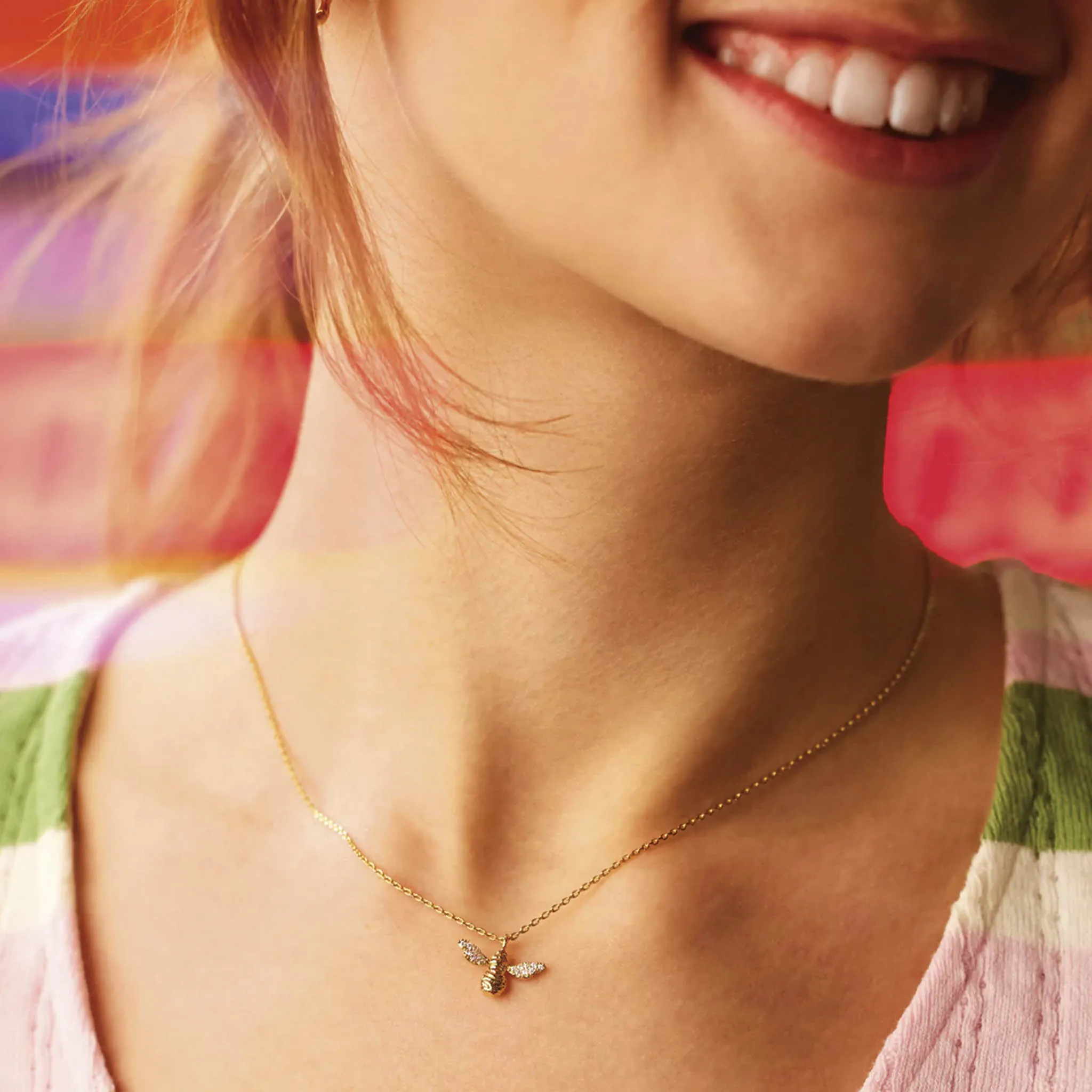 Estella Bartlett Bee Sparkle Wings Necklace