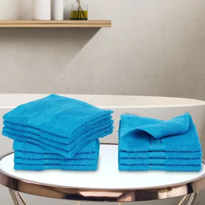 Eva Quick Dry Face Towel (Blue) - Set Of Twelve