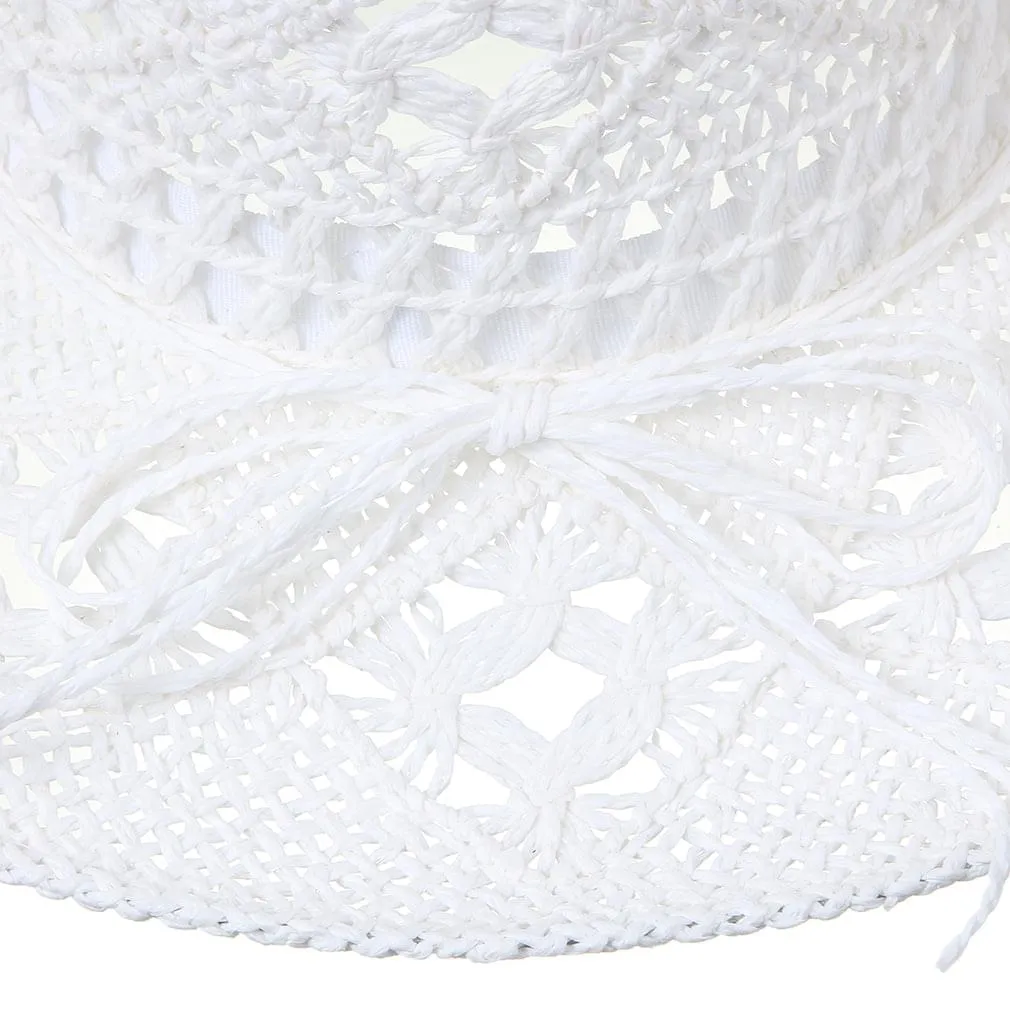 Gemvie Men & Women's Summer Cowboy Cowgirl Straw Hat Hollow Out Woven Roll Up Wide Brim Hat
