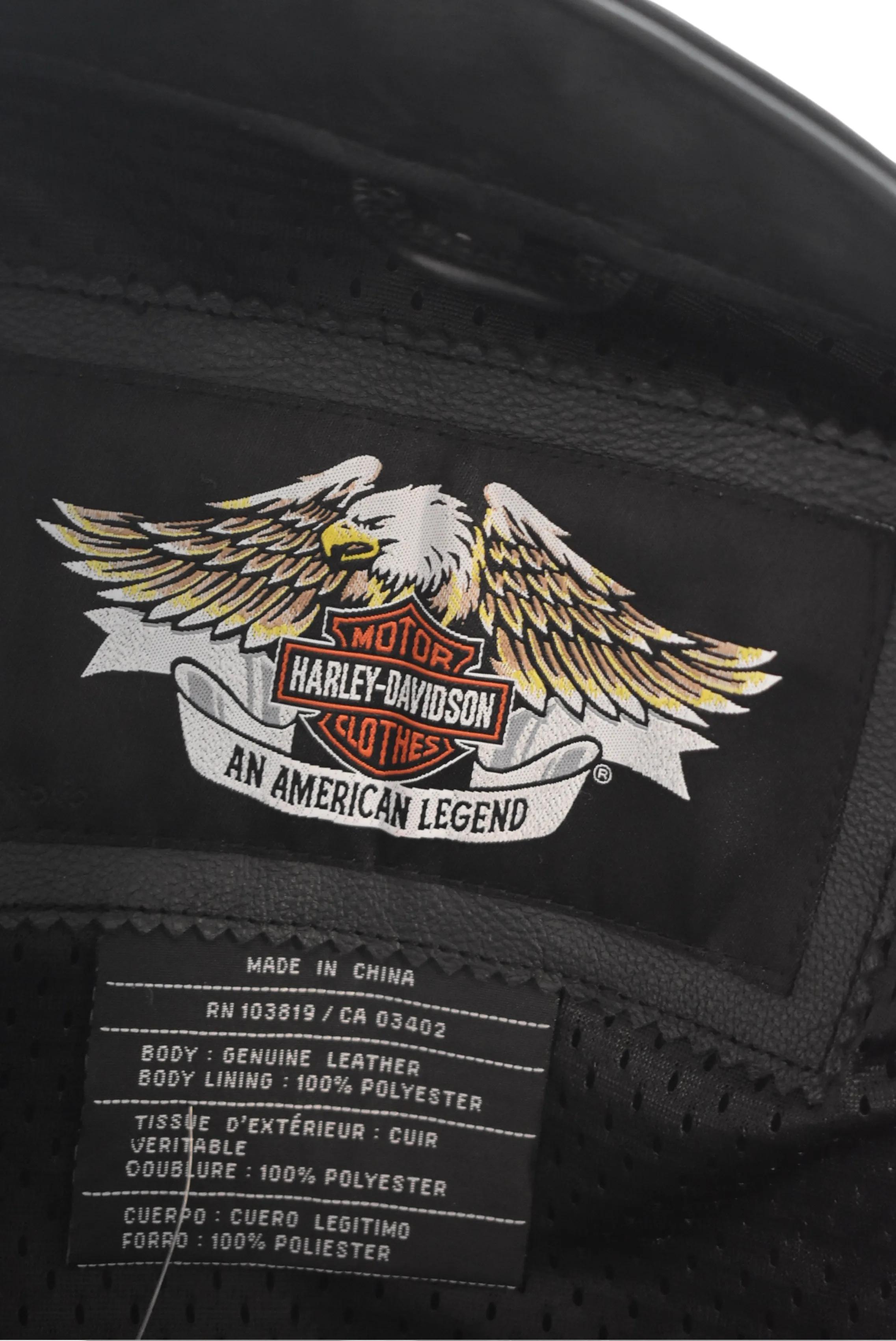 Harley Davidson genuine leather motorcycle jacket