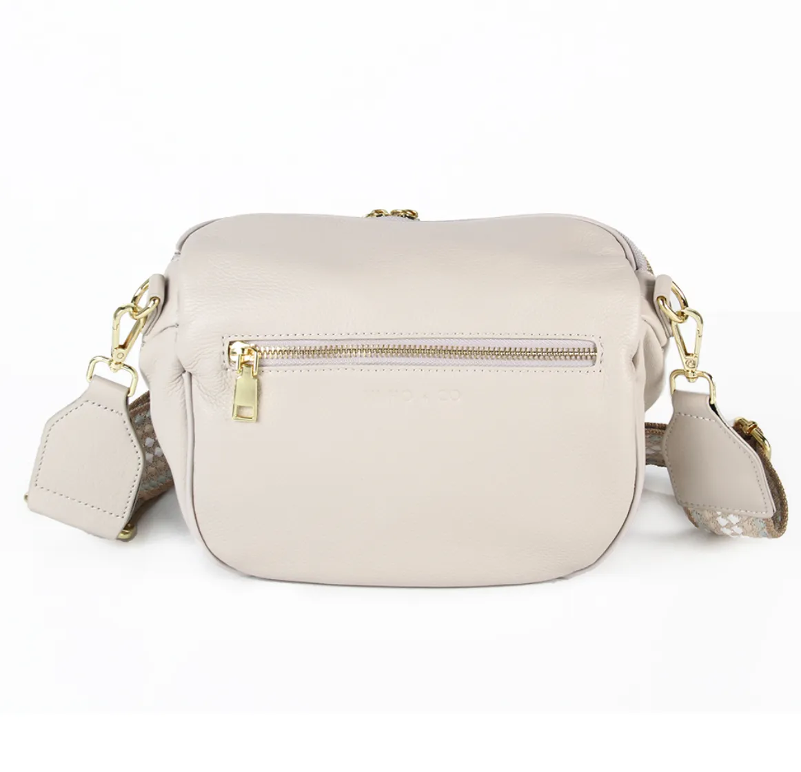 Hi Ho Silver Obsessed Bag Sand/ Gold- Pastel Woven Strap