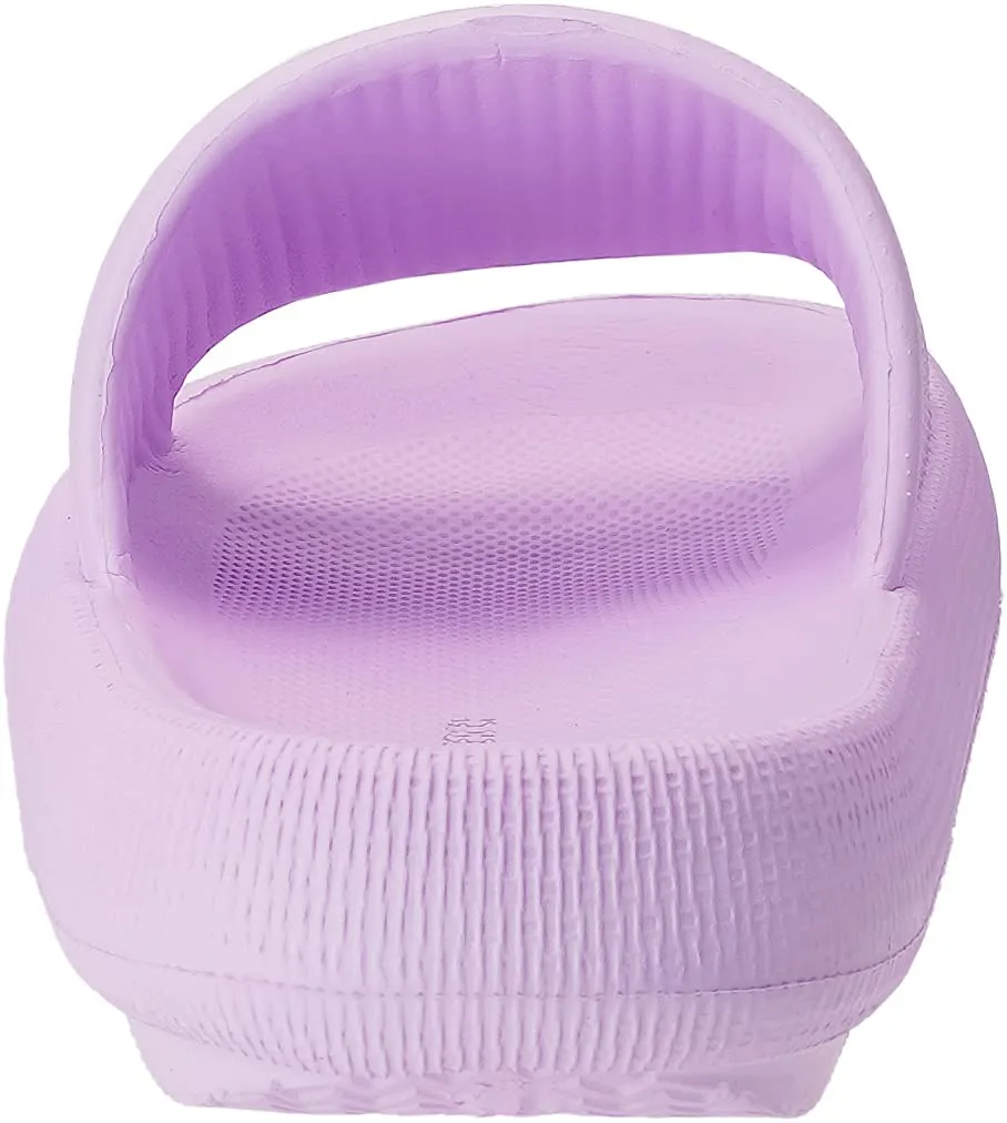 Joomra Shower Slippers for Women Foam Pillow House Shower Bath Bathroom Home Platform Sandals Cushion Slipers Slides for Ladies Female Sandles Purple 39-40