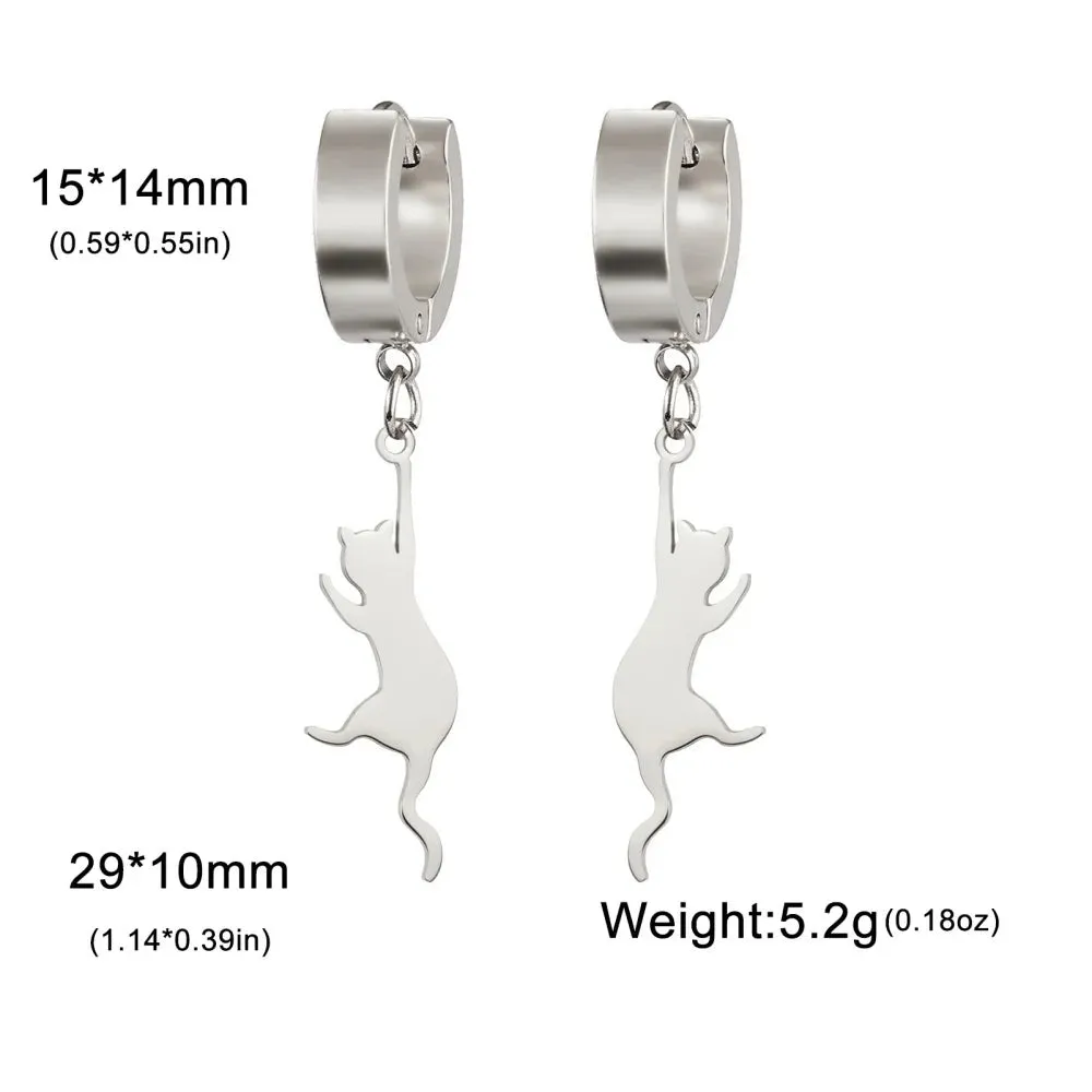Jumping Cat Dangle Earrings