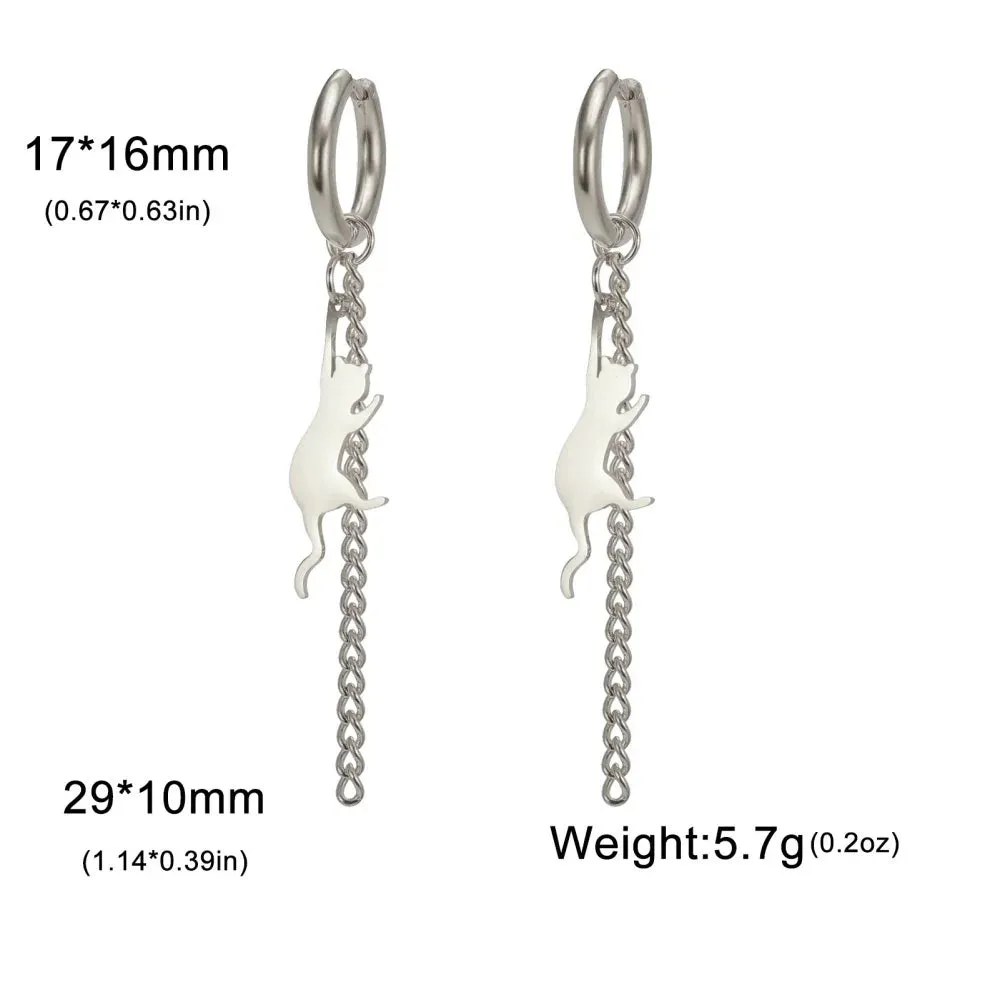Jumping Cat Dangle Earrings