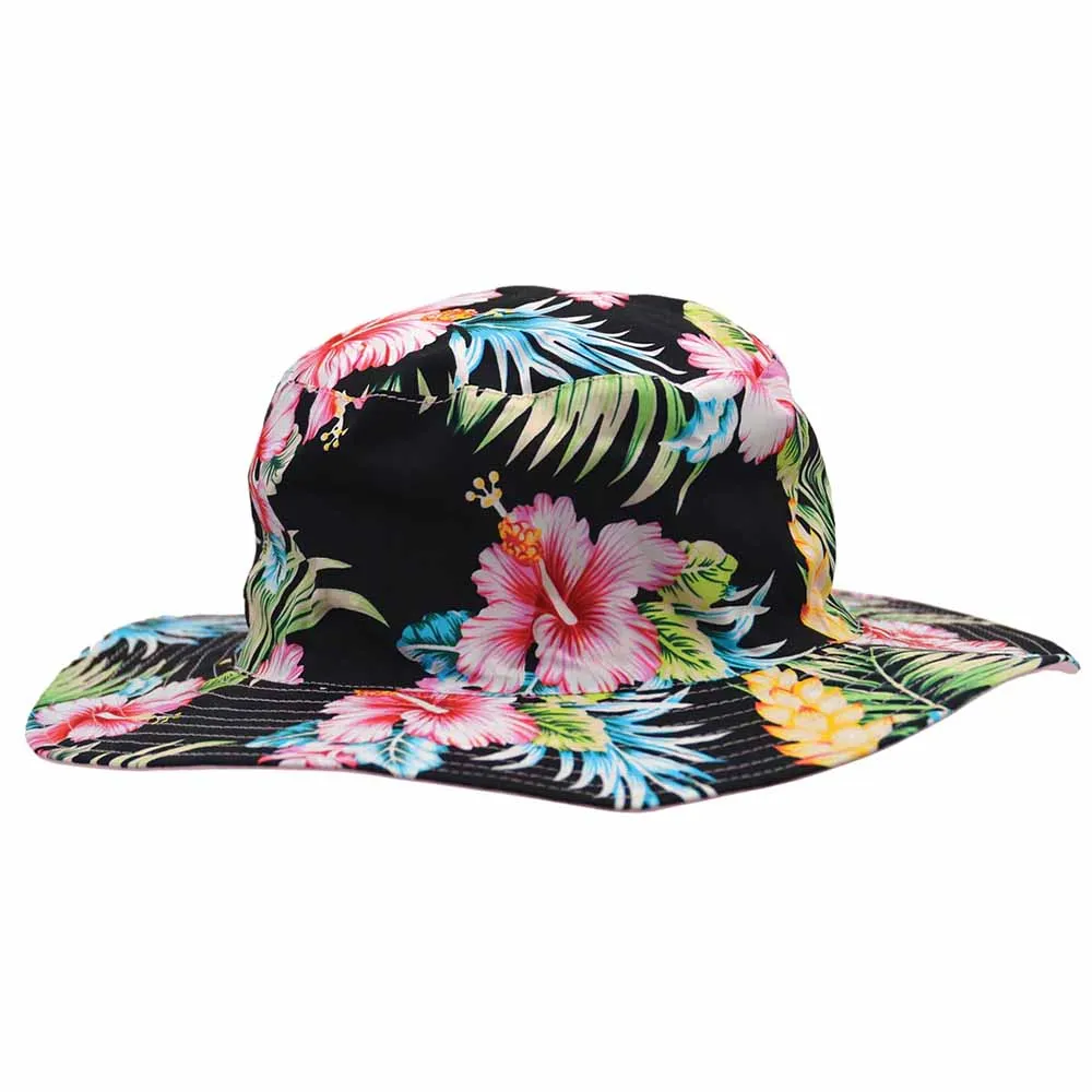 Junior Reversible Wide Brim Cotton Boonie Hat - Karen Keith Hats
