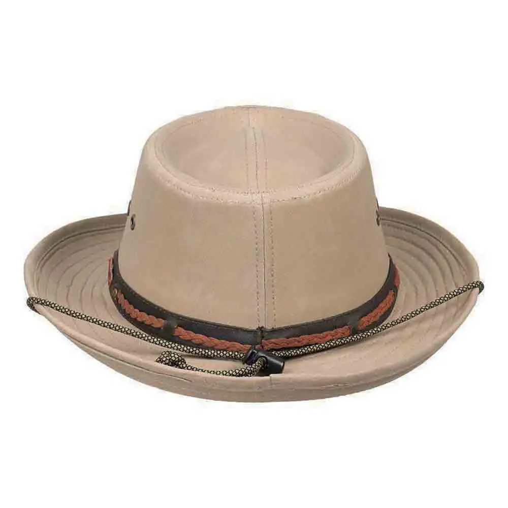 Khaki Cotton Tiller with Chin Cord - Legendary Stetson Hats