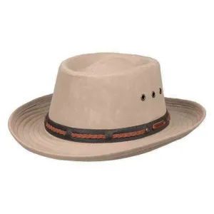 Khaki Cotton Tiller with Chin Cord - Legendary Stetson Hats