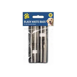 Kingdom Black Dog Waste Bags 60 Pack