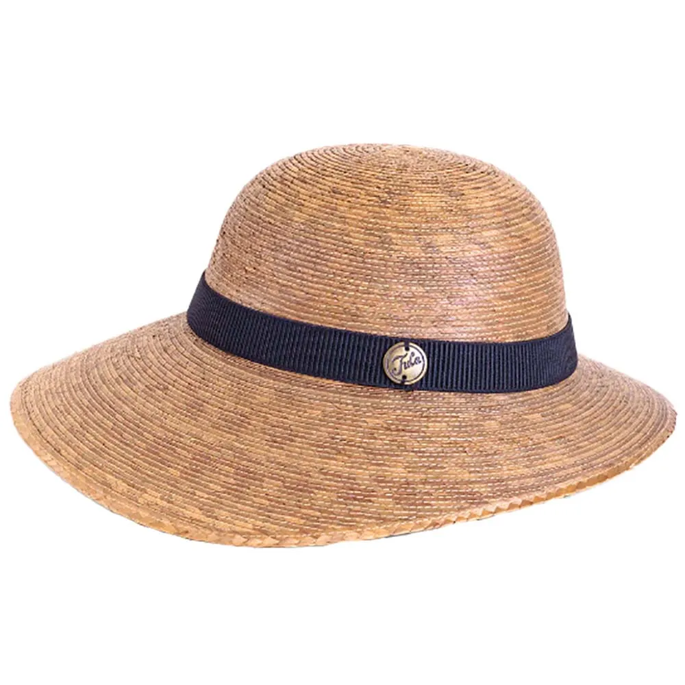 Laurel Palm Leaf Asymmetrical Brim Sun Hat - Tula Hats