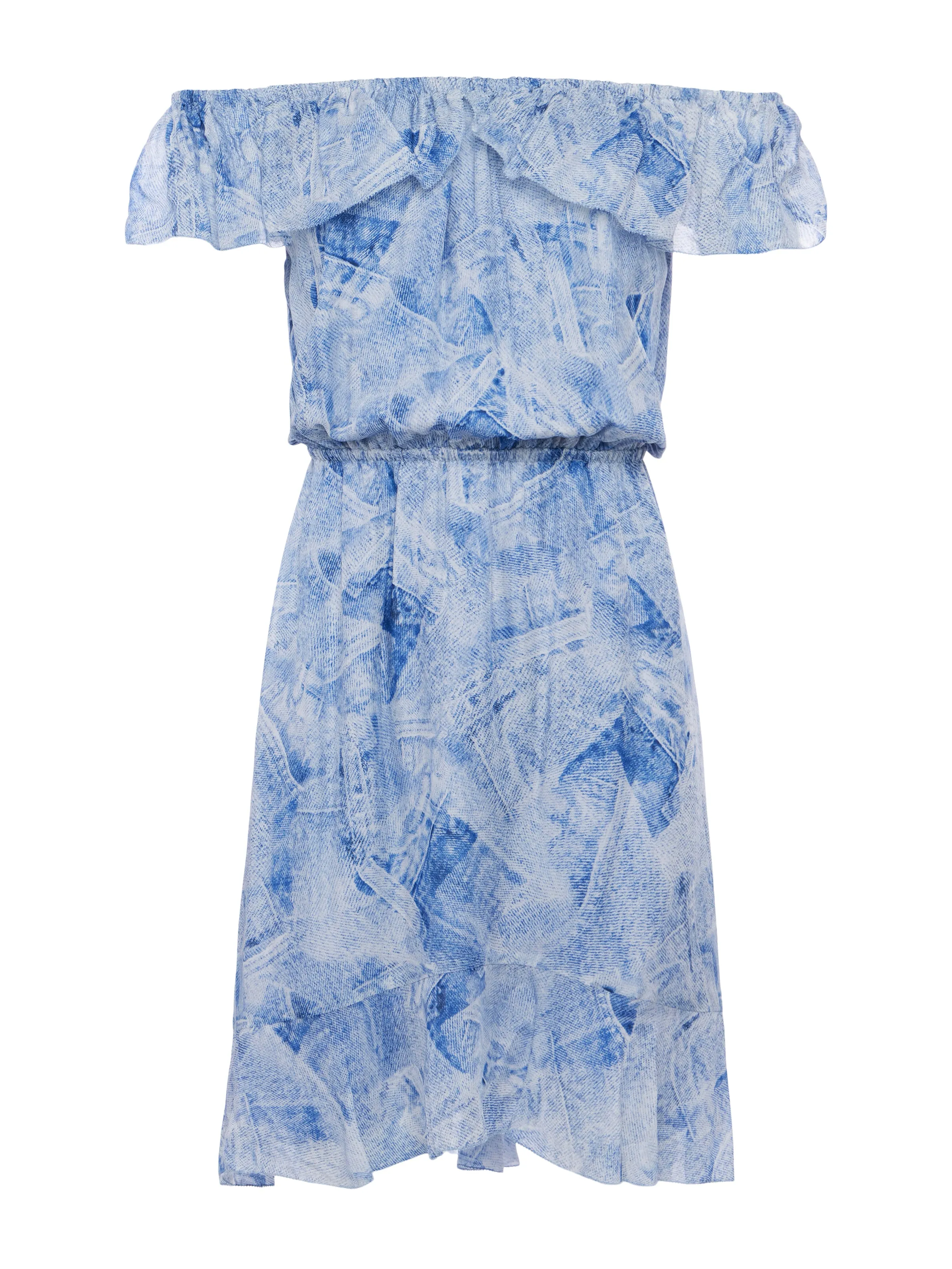 Leonie Silk Off-The-Shoulder Dress