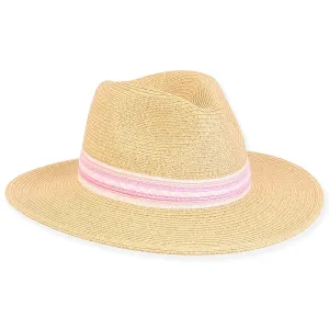 Luna Petite Straw Safari Hat with Pink Band - Sunny Dayz™