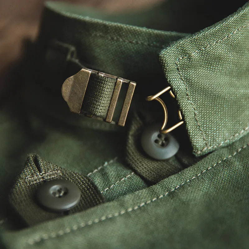 Men's Army Green Swedish Motorcycle Jacket