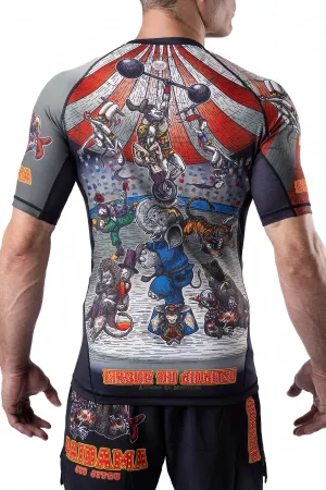 Men's Cirque du Jiu Jitsu Art Wear Rashguard - Short Sleeve