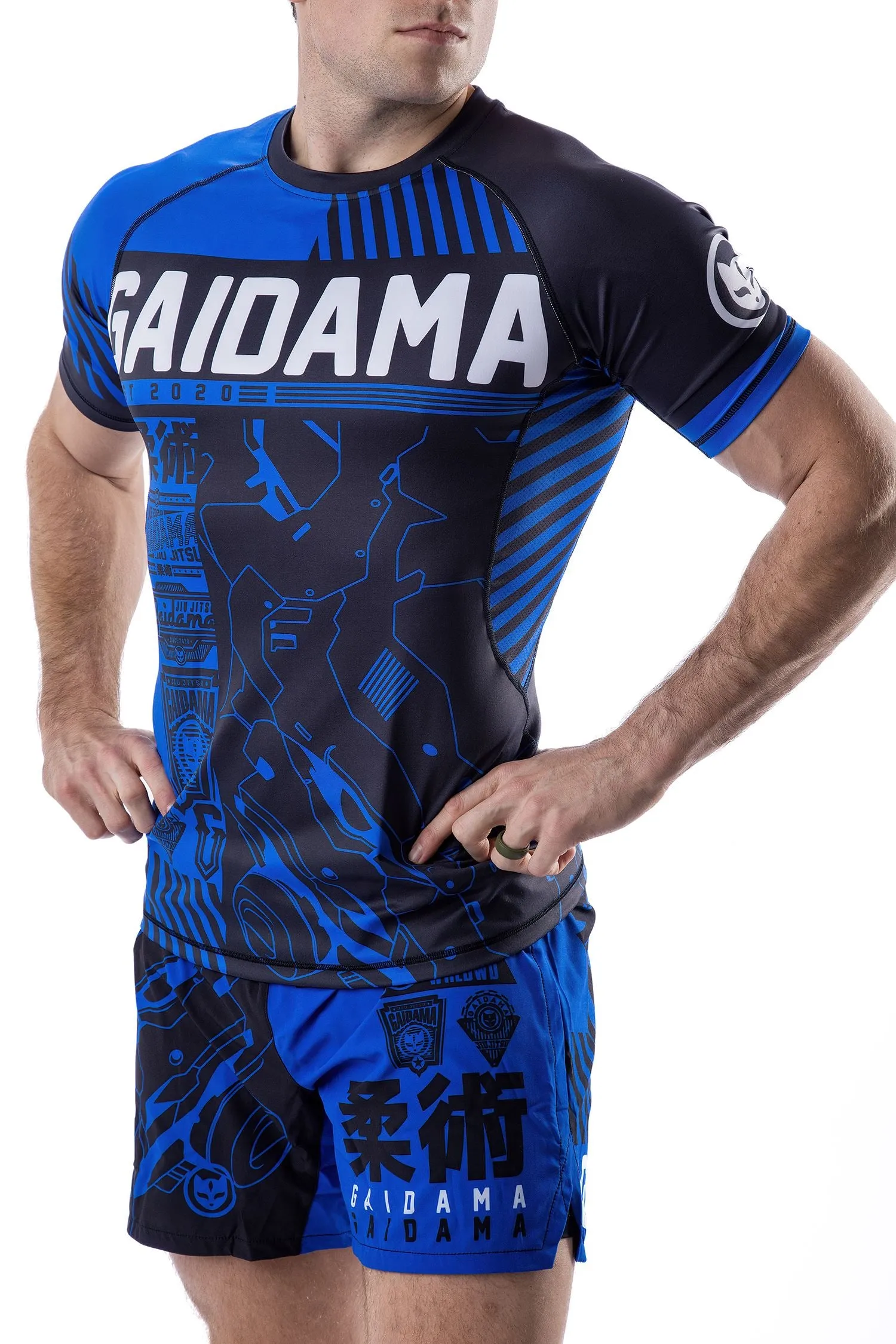 Men's Cyberverse Ranked Jiu Jitsu Rashguard - Short Sleeve