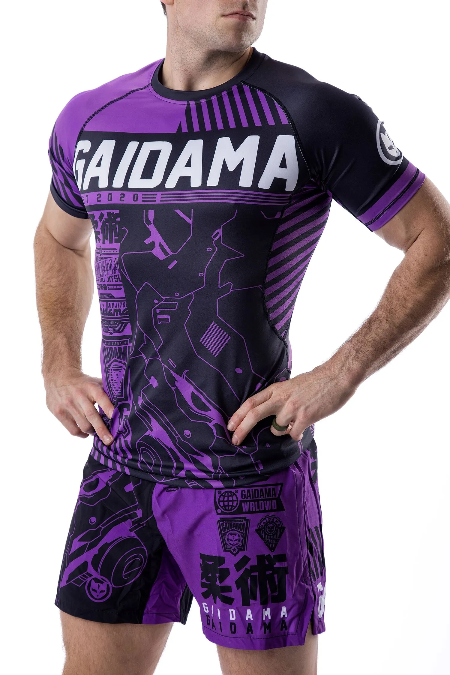 Men's Cyberverse Ranked Jiu Jitsu Rashguard - Short Sleeve