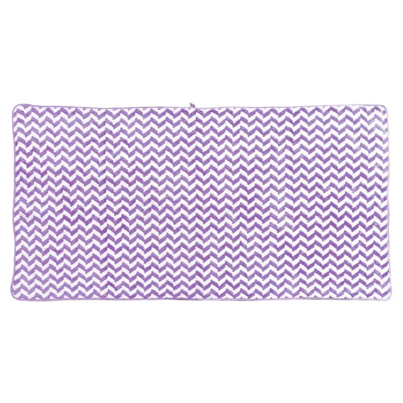 Mervo Stripe Bath Towel - Purple