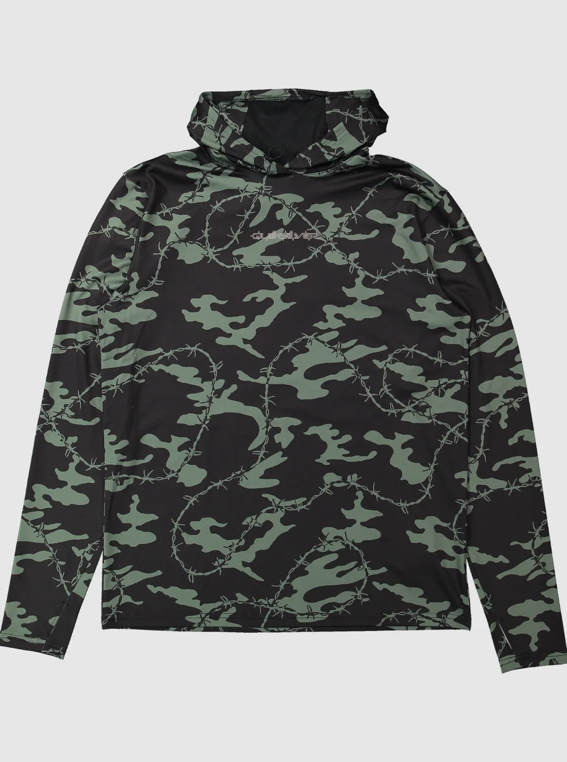 Mikey Hooded Long Sleeve UPF 50 Surf T-Shirt - Black