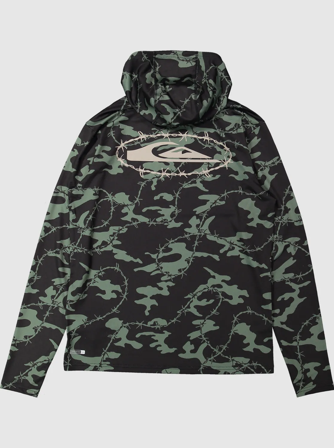 Mikey Hooded Long Sleeve UPF 50 Surf T-Shirt - Black