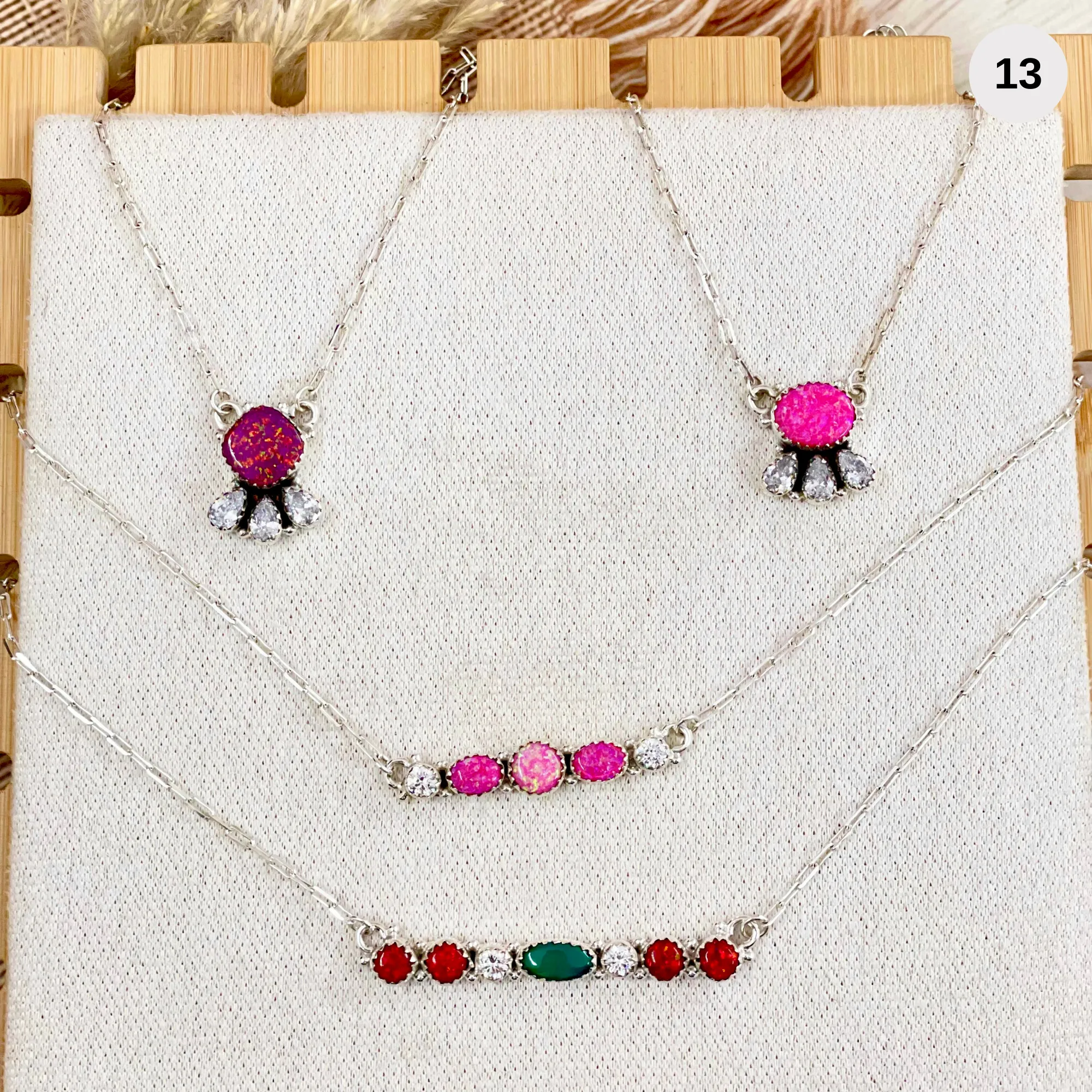 Multi Opal & Crystal Necklaces