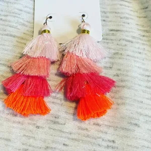 Multicolored Tassel Earrings