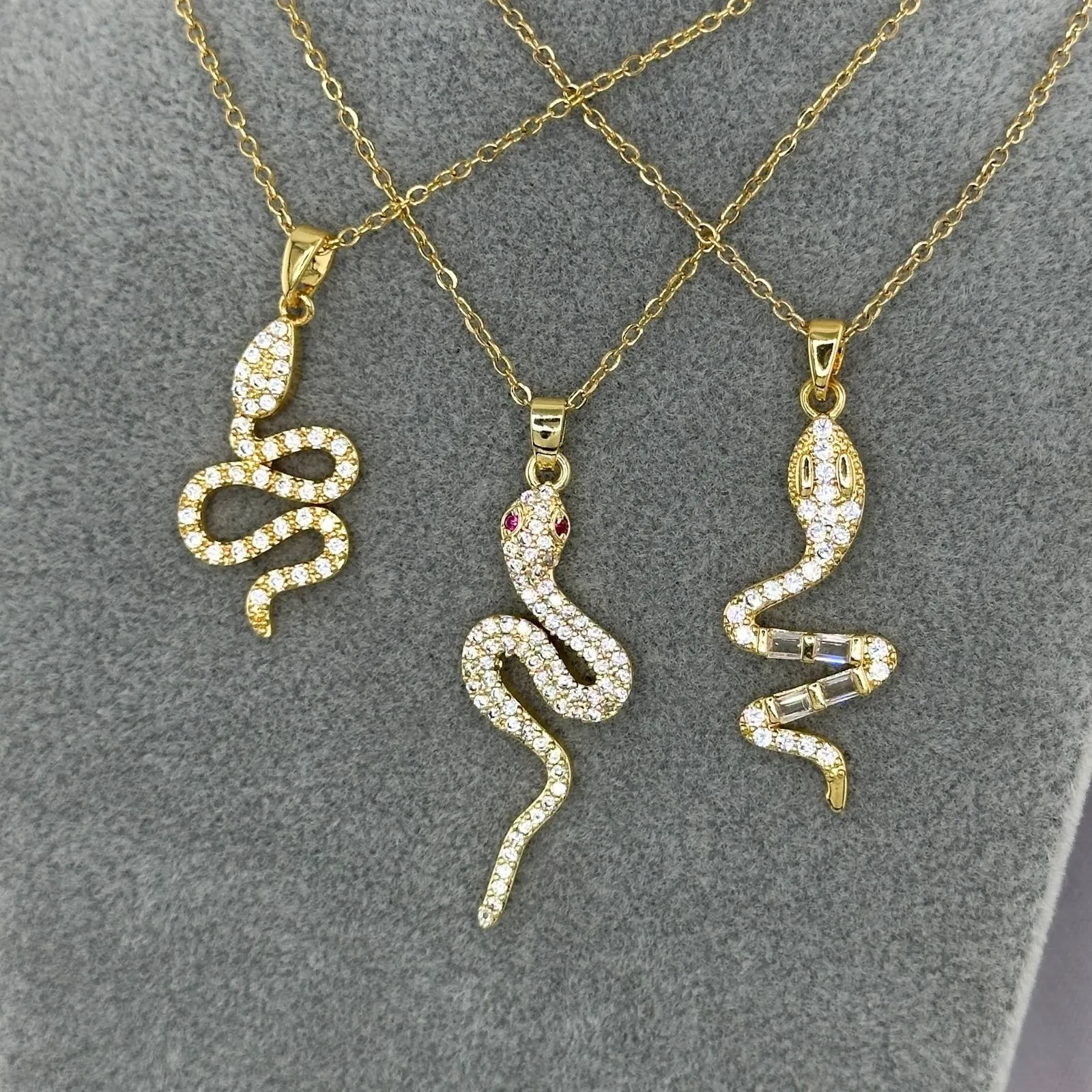 Mystic Snake Design Necklace in 18K Gold Plated Steel