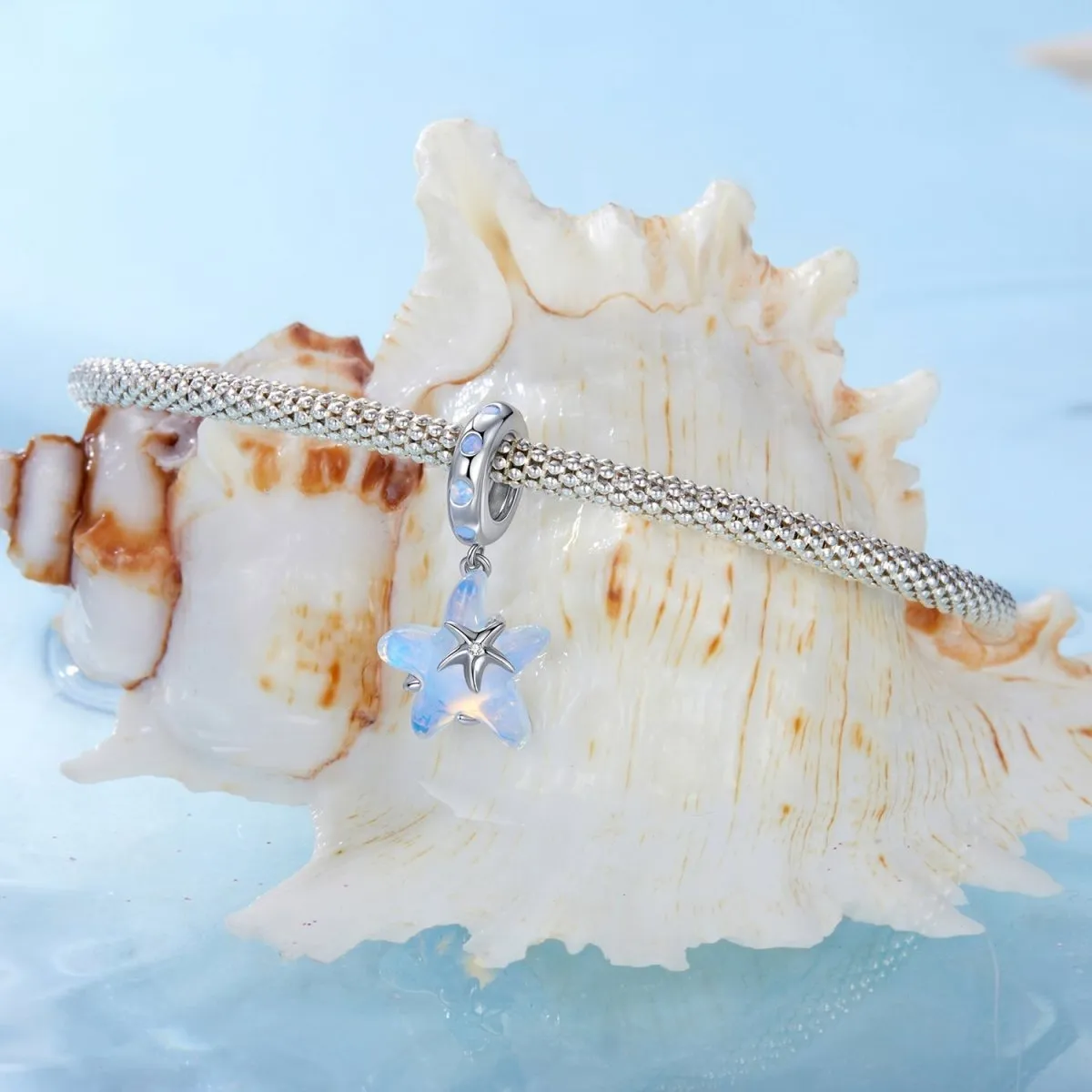 Ocean Starfish & Crystal Dangle Charm