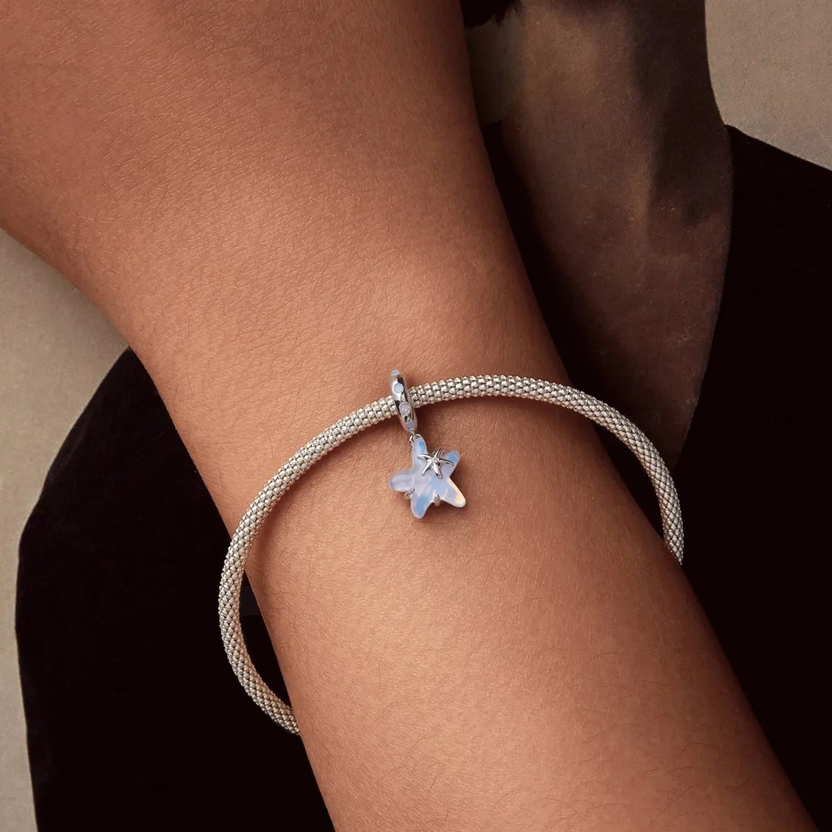Ocean Starfish & Crystal Dangle Charm
