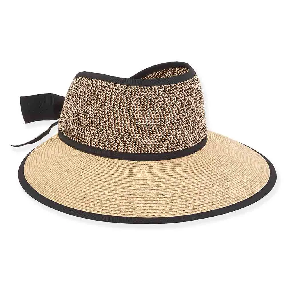 Open Crown Sun Visor Hat for Ponytail - Sun 'n' Sands Hats