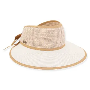 Open Crown Sun Visor Hat for Ponytail - Sun 'n' Sands Hats