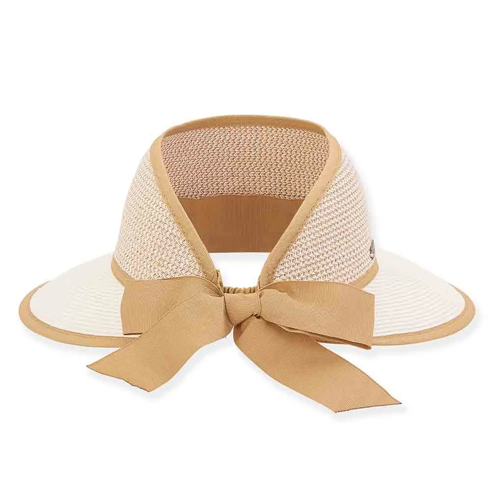 Open Crown Sun Visor Hat for Ponytail - Sun 'n' Sands Hats