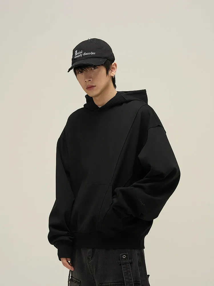 Oversized Paneled Stitch Hoodie