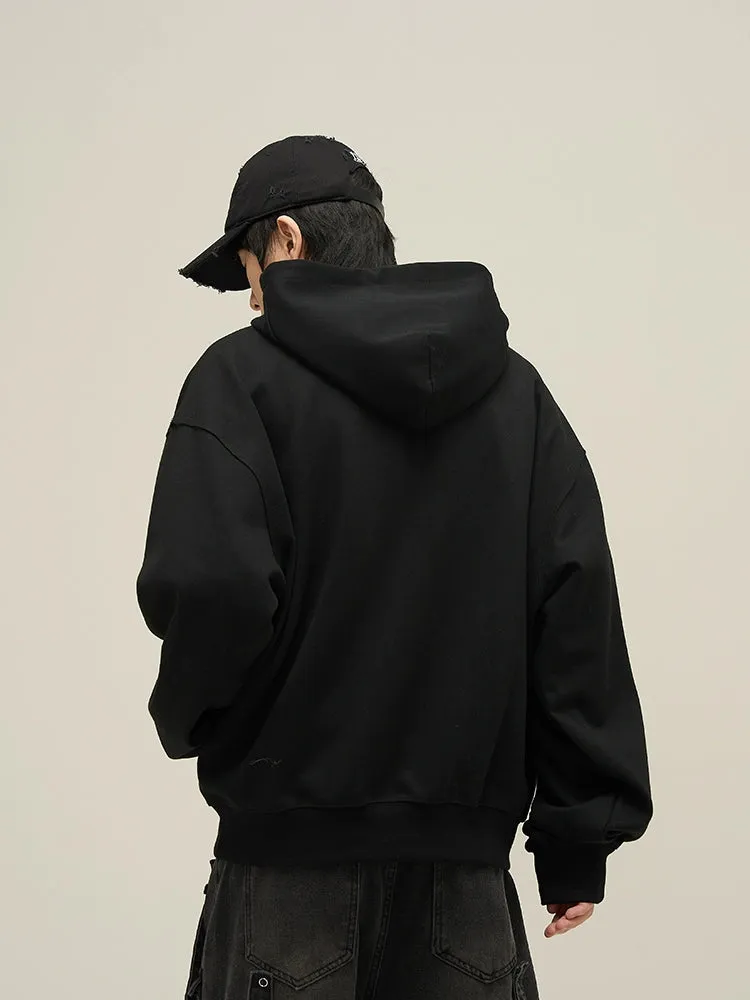 Oversized Paneled Stitch Hoodie